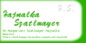 hajnalka szatlmayer business card